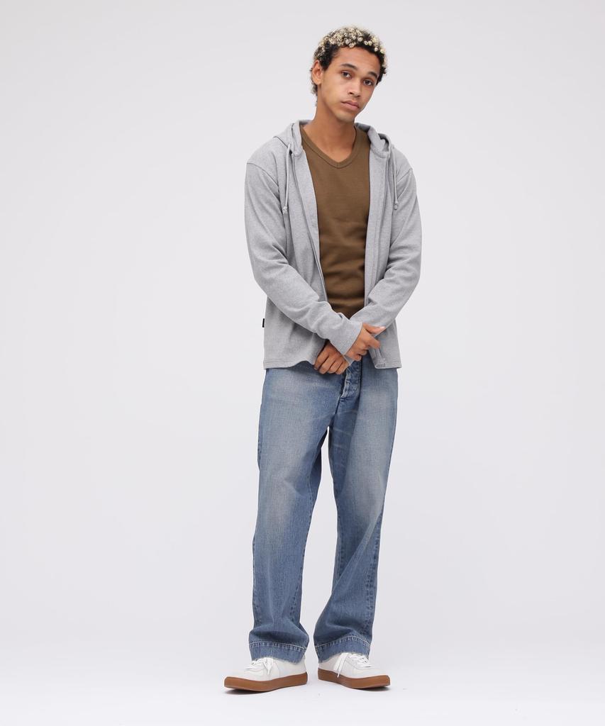 AVIREX DAILY FULLZIP RIB PARKA 6153641 L Grey