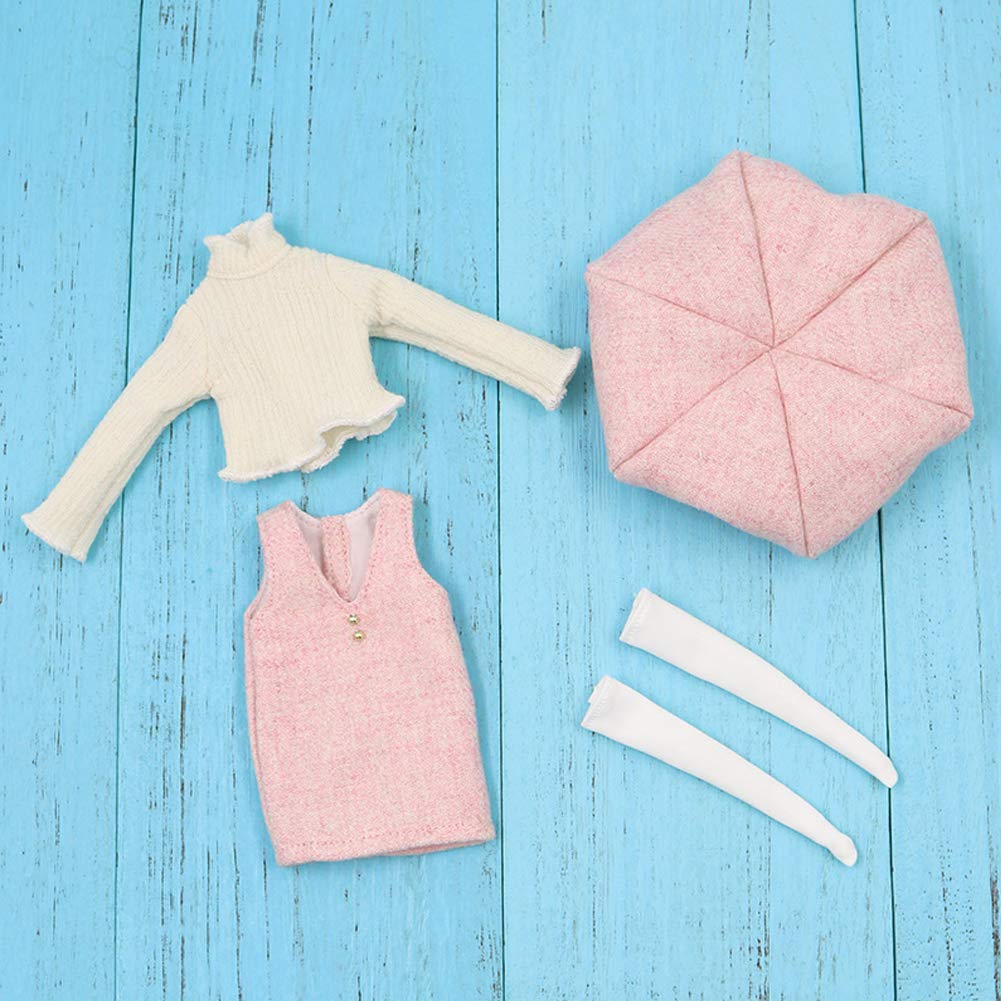 Rakulifey Neo Blythe Outfit, 4-Piece Set for Blythe Dolls, Gift for Children, Licca-chan Outfit