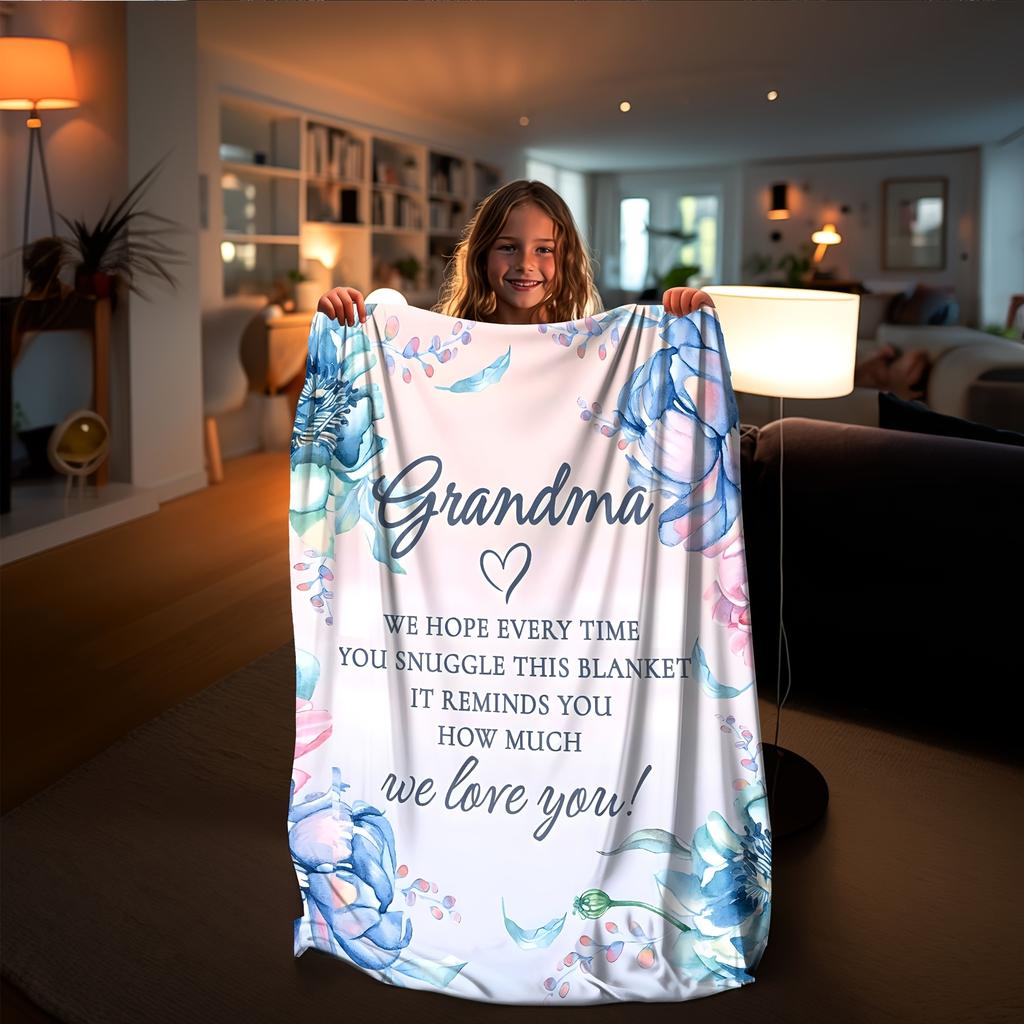 Blanket Gifts For Grandma, Grandma Birthday Gifts, Valentines Day Christmas Thanksgiving Present For Grandma From Granddaughter