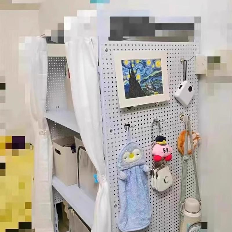 Rahmenloses Metall-Lochplatten-Lagerregal für Werkzeuge, Telefone, Schmuck und mehr