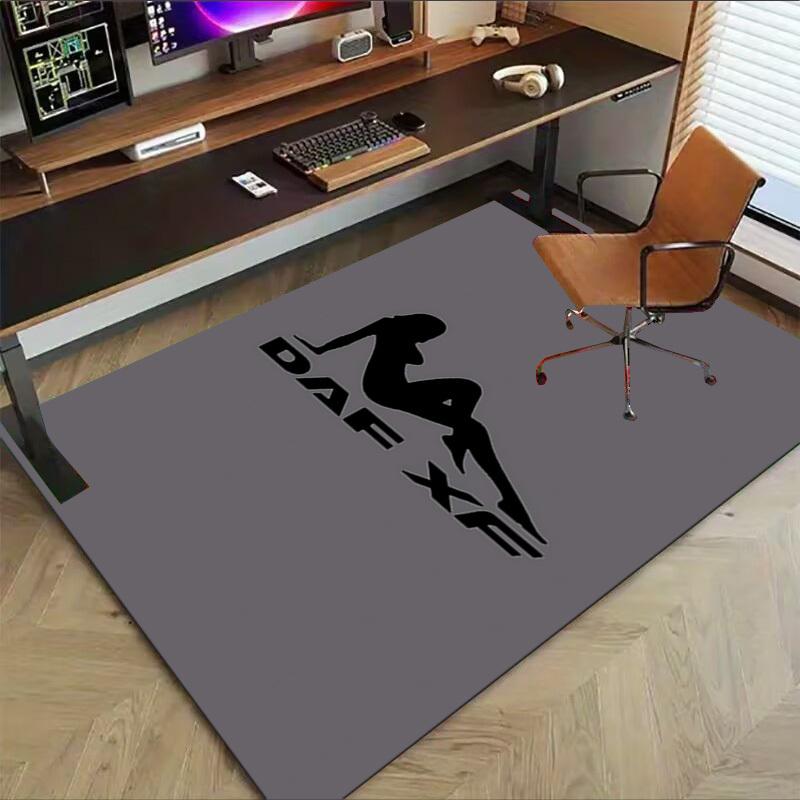 1 Stück DAF XF Home Office, Strapazierfähige Polyester-Fußmatte mit Einfacher, Bürodekoration, Urbaner Stil, Rutschfeste Rückseite