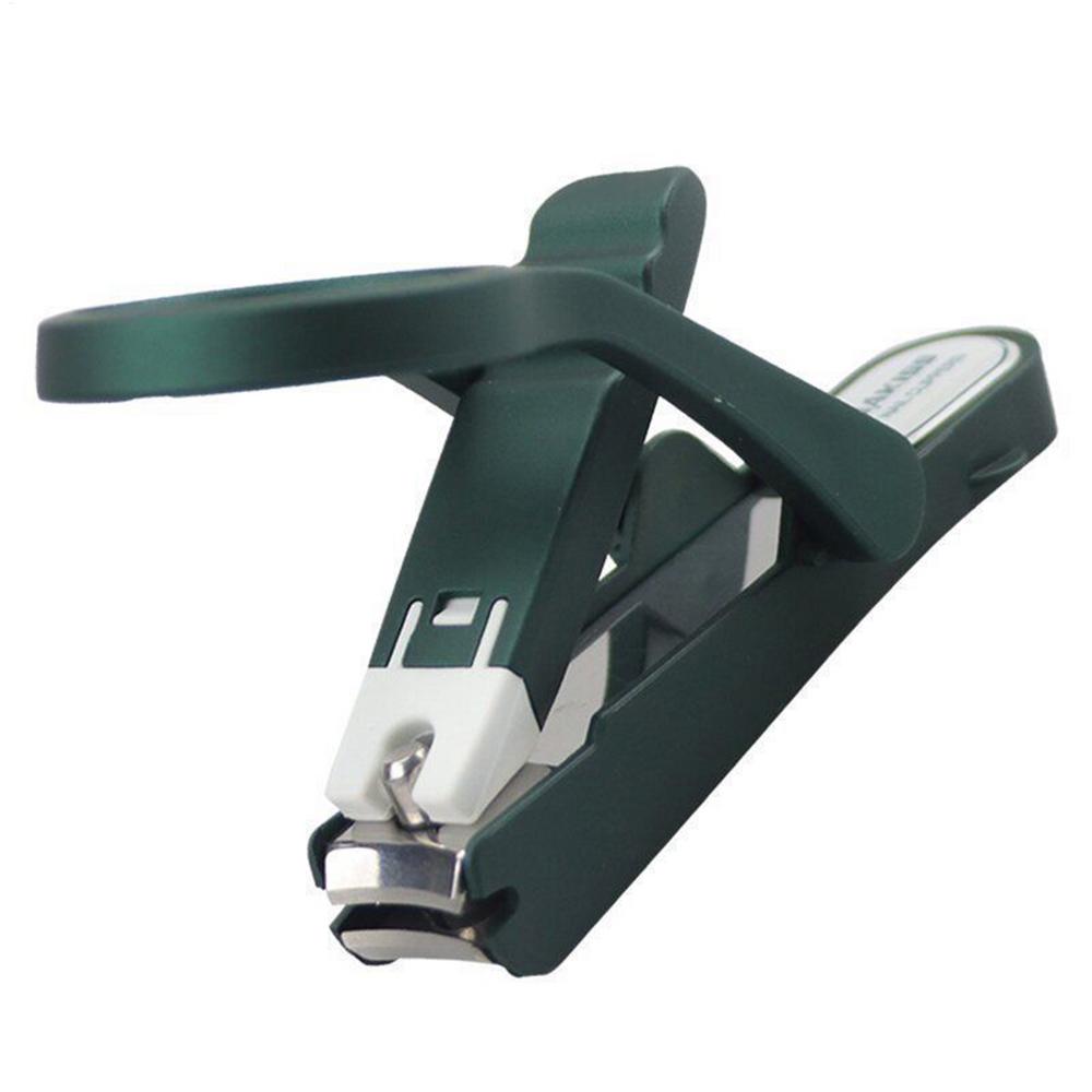 

Fingernail Clippers for Seniors, Stainless Steel Anti-splash Nail Cutter Clipper with Magnifier Nail Trimmer, Nail Beauty Tool зелёный