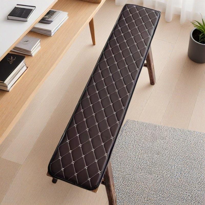 Universales langes Bankkissen PU-Leder Stuhlsitzkissen Rutschfest Massivholzstuhl Teestuhl Kissen Patio Sofa Möbelkissen