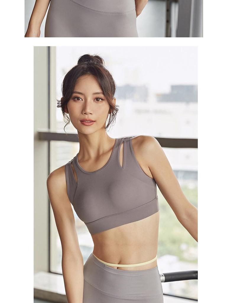 Women's Shockproof Sports Bra: Stylish, Gathered, Vest-Style for Running & Yoga