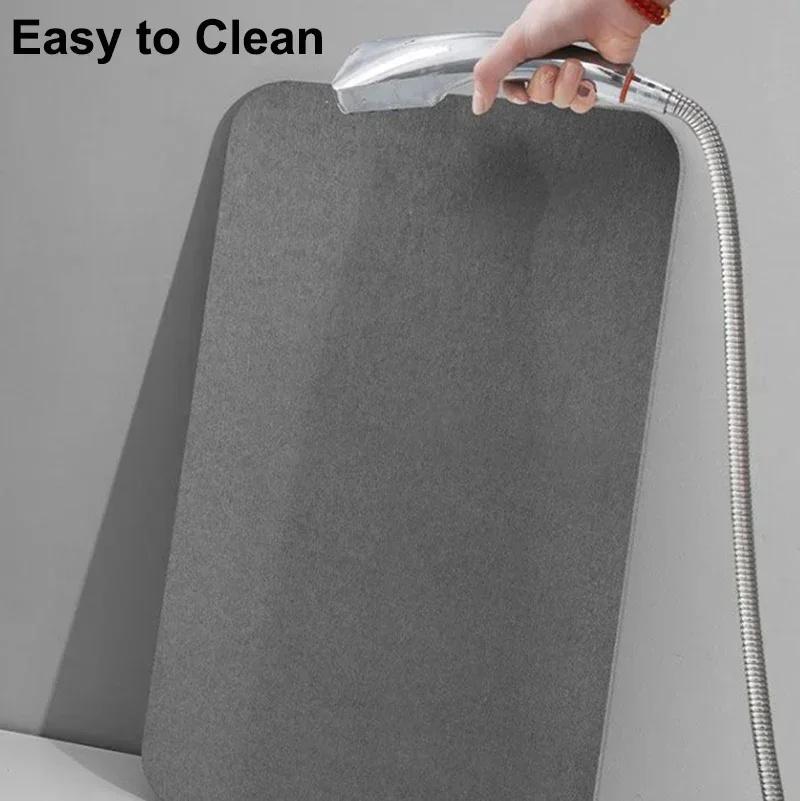 Diatomite Mat Stone Bath Mat Super Absorbent Diatomite Carpet Quick Drying Diatomaceous Earth Bath Mats Non-Slip Shower Rug