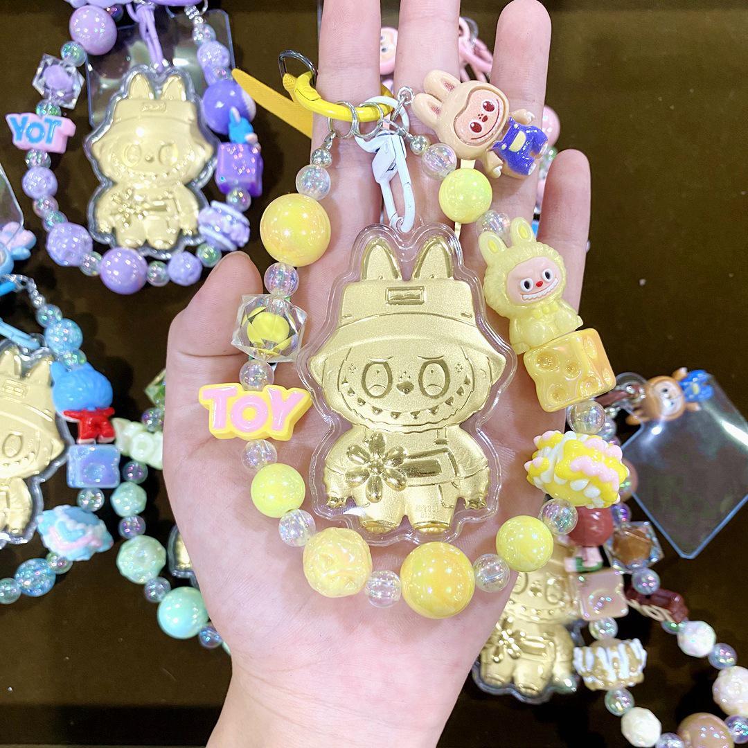 **Shuibei 999 Pure Gold Labubu Keychain Pendant Ornament Gift**