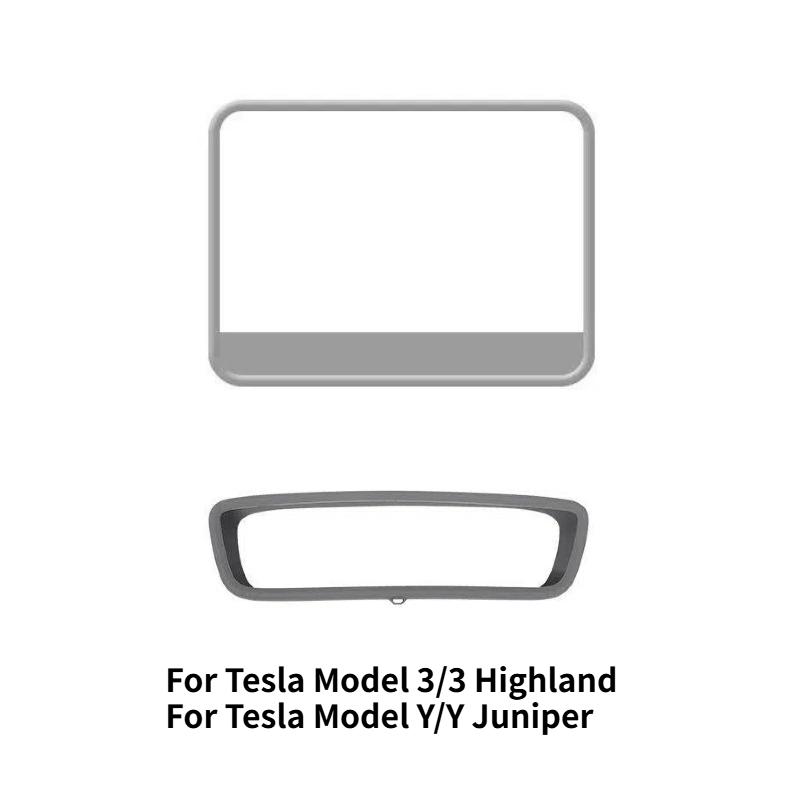 For Tesla Model 3 Highland 2024 Model Y Juniper 2025 Silicone Screen Frame Display Edge Protector Central Control Accessores