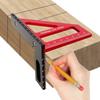 Woodworking Square Protractor Aluminum Alloy Scribing Ruler Miter, Precision 3D Multi Angle 45/90 Degree Layout Measuring Tool