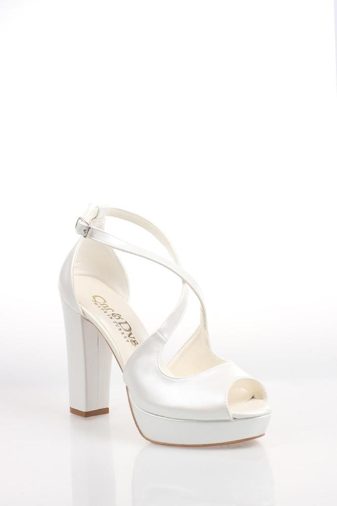 Women's Fashion Style High Heels Skin Face Pearl Party Wedding Evening Dress Shoes