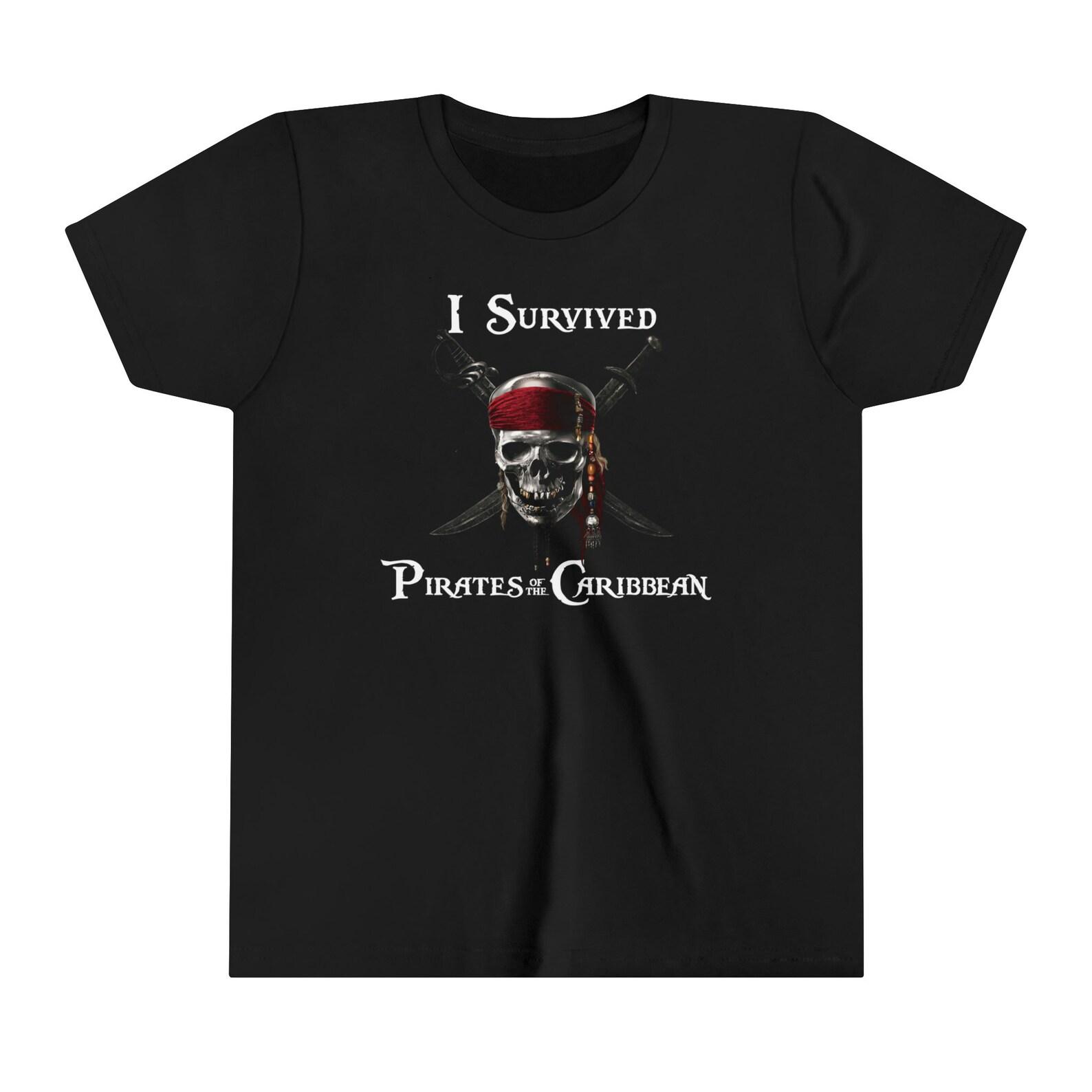 Kids I Survived the Pirates of the Caribbean ride Disneyland Disney World Movie Trip Vacation Holiday Family Trip Unisex T-Shirt shirt Gift 140