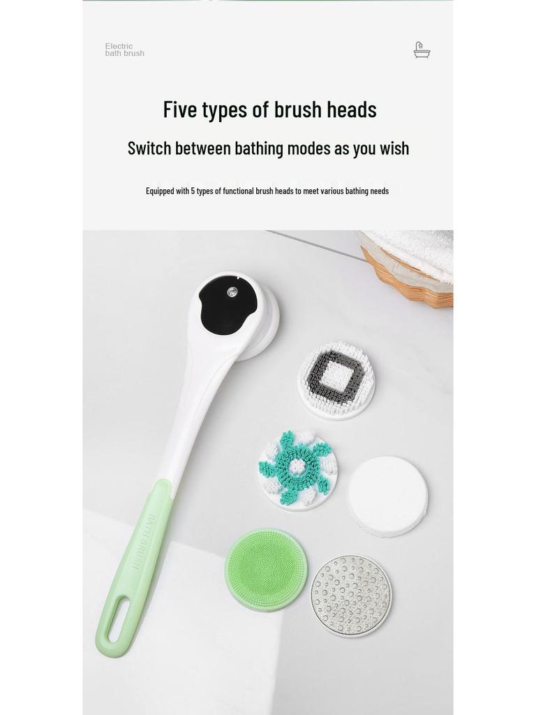 Multifunktionale wasserdichte elektrische Badebürste: Körpermassagegerät & Peeling-Schlammentferner