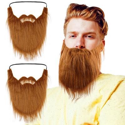 Falscher Bart Partybart Halloweenbart Weihnachtsmann Großer Bart Weißes Langes Haar Schwarzer Großer Bart Partybart Verkleidung Lustiger Falscher Bart