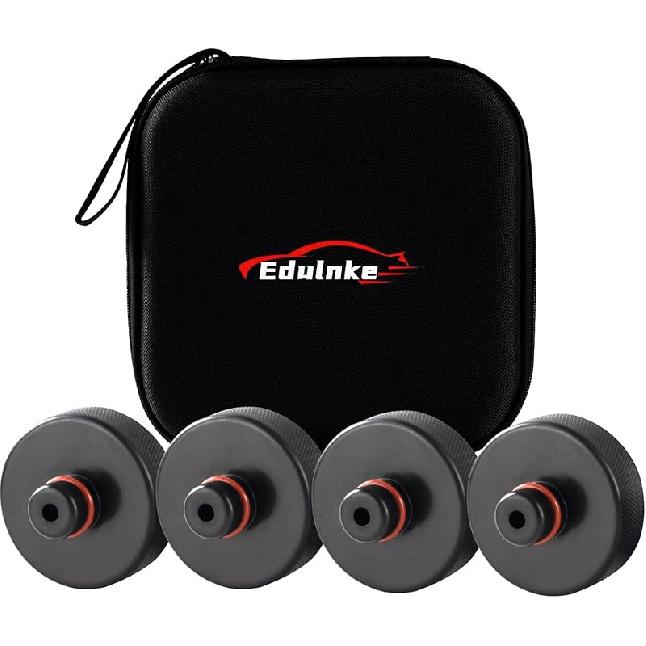 Lifting Jack Pads Compatible with Tesla Model 3/S/X/Y, Upgrade Sturdy Rubber Lift Pucks, 2016-2025 Lift Pad with Protective Ring, Floor Adapters 1PCS