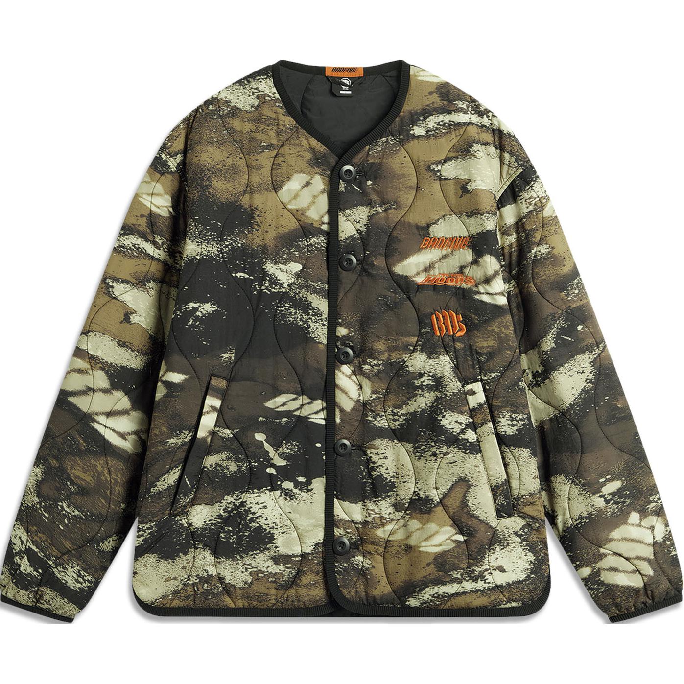 Li-Ning Badfive Quilted Short Puffer Jacket Grey Men AJMU085-4 M
