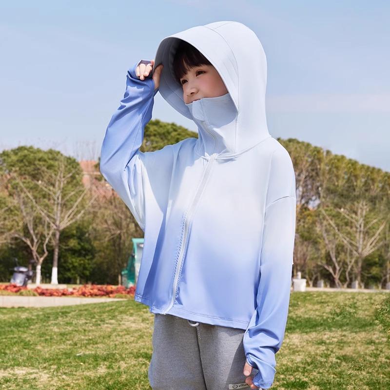 Children's sunscreen clothing summer 1011 boys and girls light jacket ice silk UV protection new baby sunscreen clothing