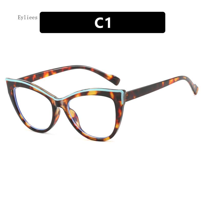 

Women s Eyeglasses Trend Cateyes Sexy Flat Mirror TR90 Anti-blue Light Eyeglasses Frame Transparent Optical Computer Eyewear