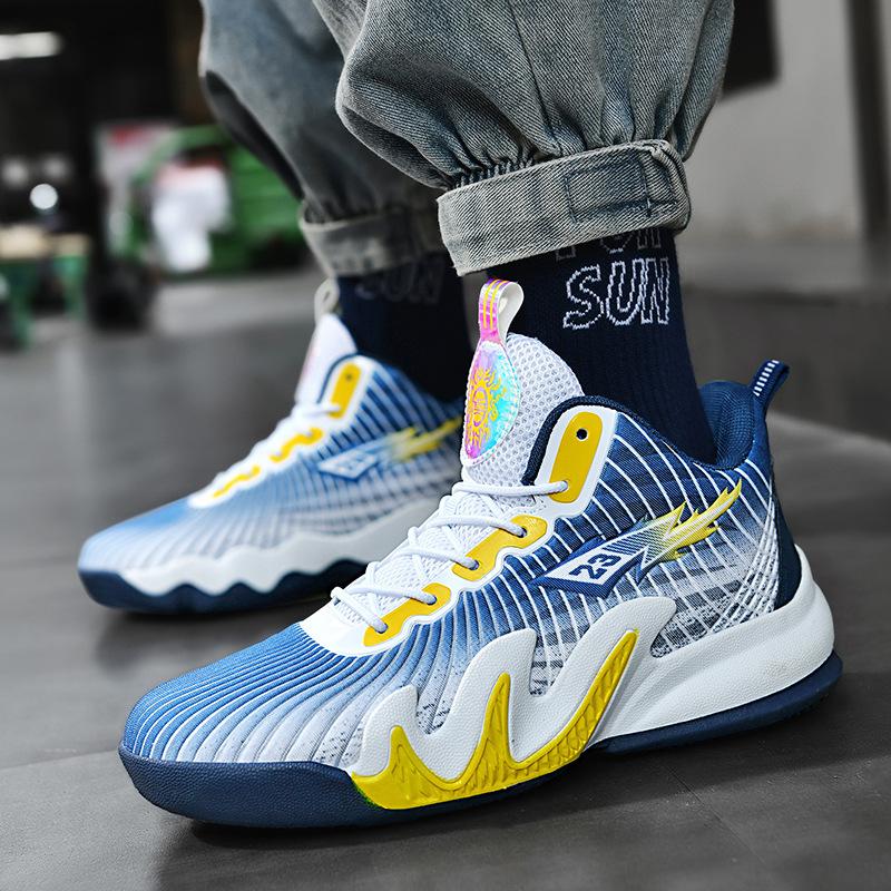 

Spot Xiyin new basketball shoes cement floor actual combat boots primary and secondary school students adult running sports shoes 45