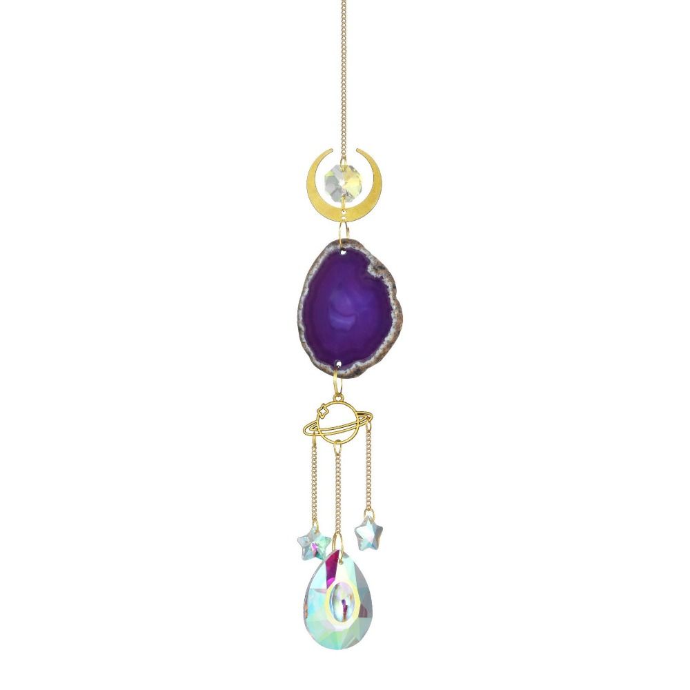 Original Stone Crystal Sun Catcher Natural Wind Chime Pendant Funny Rainbow Maker  Living Room