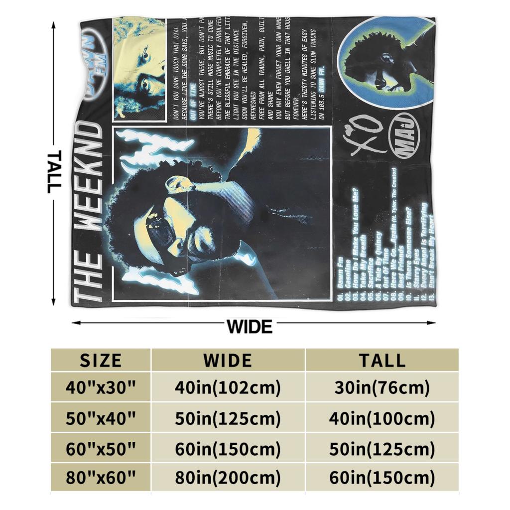 The Weeknd Xo Album Flannel Blanket Warm Throw Blanket For Home Decor Airplane Travel Novelty Bedspread Sofa Bed Cover
