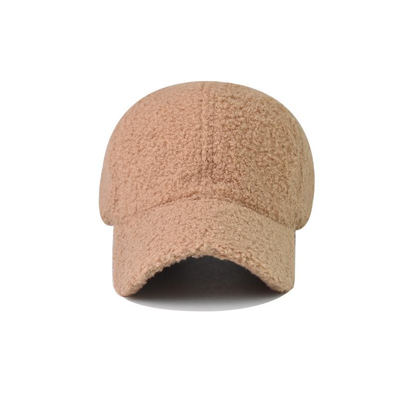 Women Man New Lamb Wool Solid Color Baseball Cap Outdoor Travel Camp Casual Unisex Duck Tongue Hat