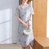 Xuexi Women's Floral Short-Sleeve Qipao-Inspired Summer Dress