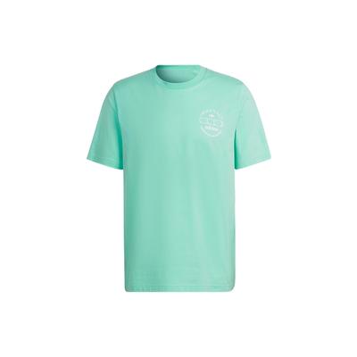Originals Trefoil Solid Letter Print Crew Neck Casual Short Sleeve T-shirt Men Tops Green HR7889