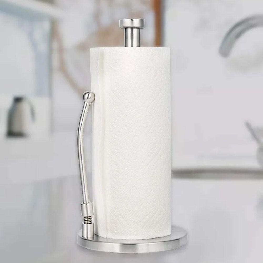 Stainless Steel Paper Holder Vertical Paper Roll Stand Sturdy Napkins Rack  Home