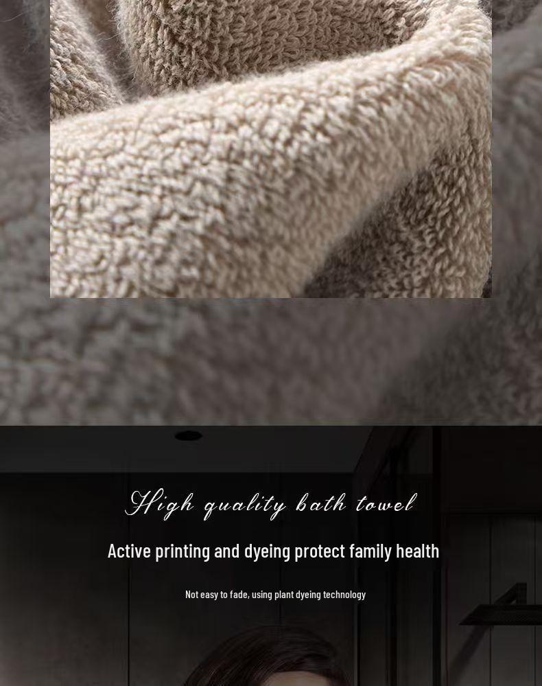 Luxurious Five-Star Hotel Bath Towel: Thick, Absorbent, Enlarged, Pure Cotton for Men & Women (Winter Edition)