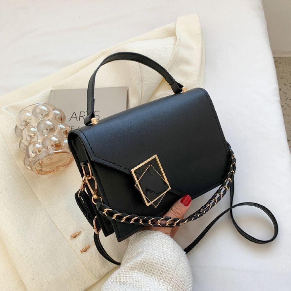 Elegant Woman's Crossbody Bag Korean Style Small Square Bag Trendy Single Shoulder Bag  Gift