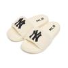 MLB Slipper Mound Fleece Casual Fashion Comfortable Rubber Sole Non-Slip Slide Sandals Unisex Footwear Off-White 3ALPPB116-50CRS