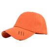 Stylish Hole Baseball Cap Solid Color Wool Duck Tongue Cap Versatile Sunscreen Hat Spring Duck Tongue Hat Wholesale Orange