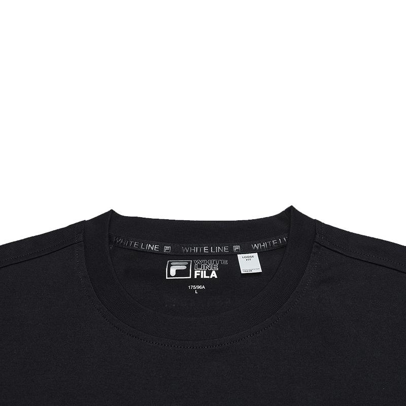 FILA Original Fashion Simple Classic Retro Sports Casual Versatile Comfortable Long Sleeve T-Shirt Men tops Legendary-Blue F11M619219FNV