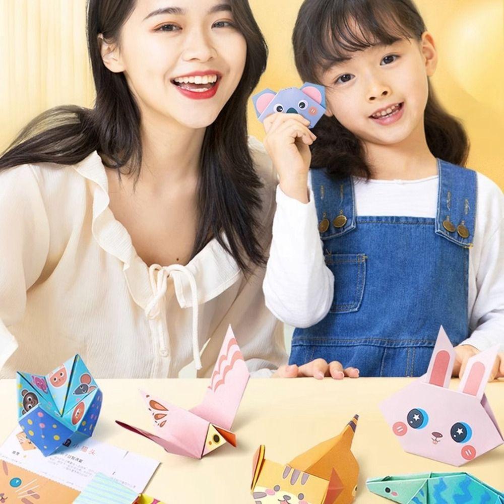 Pattern Children Handmade DIY Craft Paper 3D Puzzle Origami Paper Book Parent-child Interaction