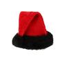 Red Christmas Hat for Adults - Plush Style with Black Brim, Holiday Costume Prop & Decoration, Cute Small Gift for Friends