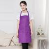 Pure Color Halter Sleeveless Pocket Housework Kitchen Cooking BBQ Work Apron