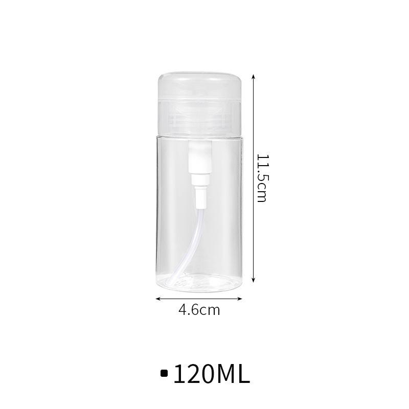 

1Pc Classic Portable Travel Cosmetic Organiser Clear Plastic Cosmetic Organiser Squeezable Empty Bottle with Pressure Pump