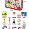 Wooden Traffic Police & Firefighter Role Play Toy Set for Kids Ages 3-6