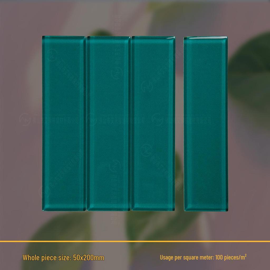 Dopamine Glass Handmade Tile: 50x200mm for Bathroom, Kitchen, Bar, and Shop Walls