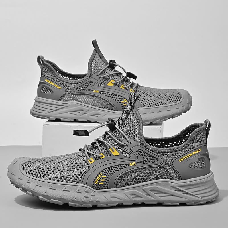 Men s Lightweight Breathable Mesh Hiking Shoes - Water-Resistant and Plus Size EU 43