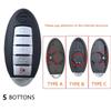 For Nissan Rogue Teana Sentra Versa Altima Maxima Sunny 2012 2011 2010 2009 2008 2007 2-4 Bottons Car Key Fob Case Shell Housing