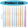 12 Pcs 2.0mm-10.0mm Crochet Needle Set Ergonomical Crochet Hook Colourful Knitting Needle Crochet Supplies for Craft