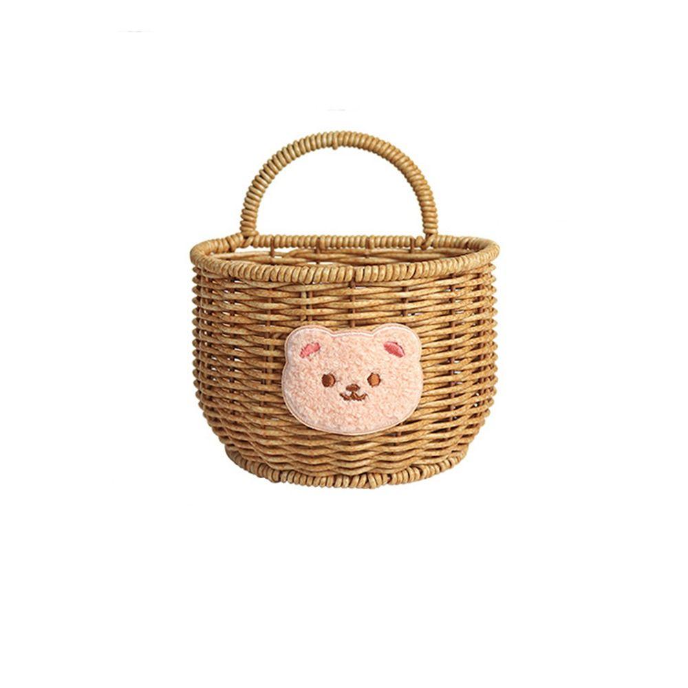 

Подвесная корзина для лука, имбиря и чеснока, имитация ротанга, плетеная вручную ротанговая корзина для кухни A