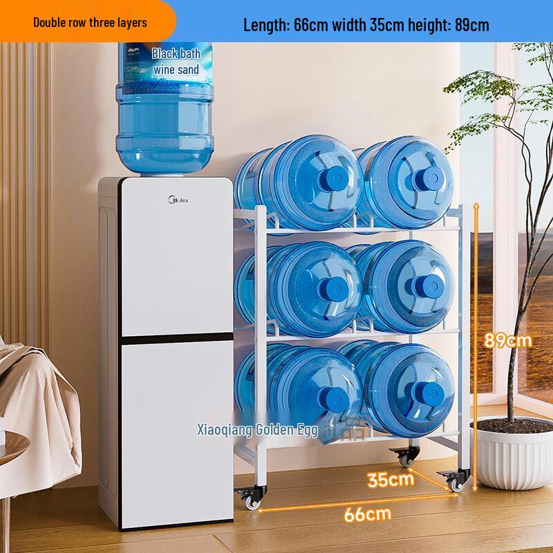 Miling 6-Bottle Rolling Water Jug Storage Rack