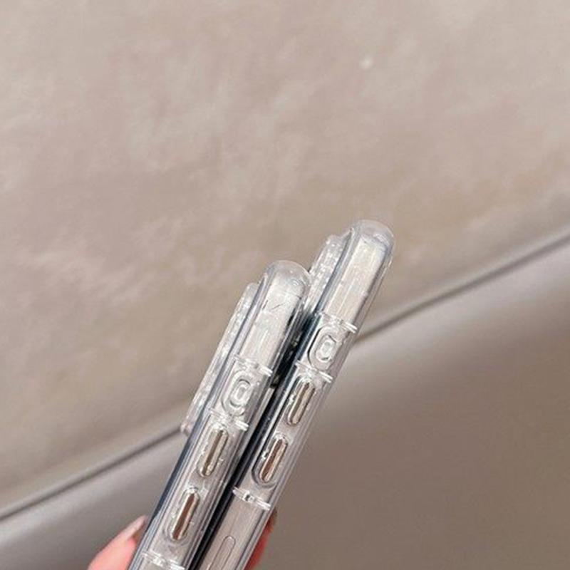 Luxury Mirror Make Up Airbag Phone Case For iPhone 11 12 13 14 15 16 17 Pro Max X XS XR 7 8 Plus 16E SE2 Hard Shockproof Cover