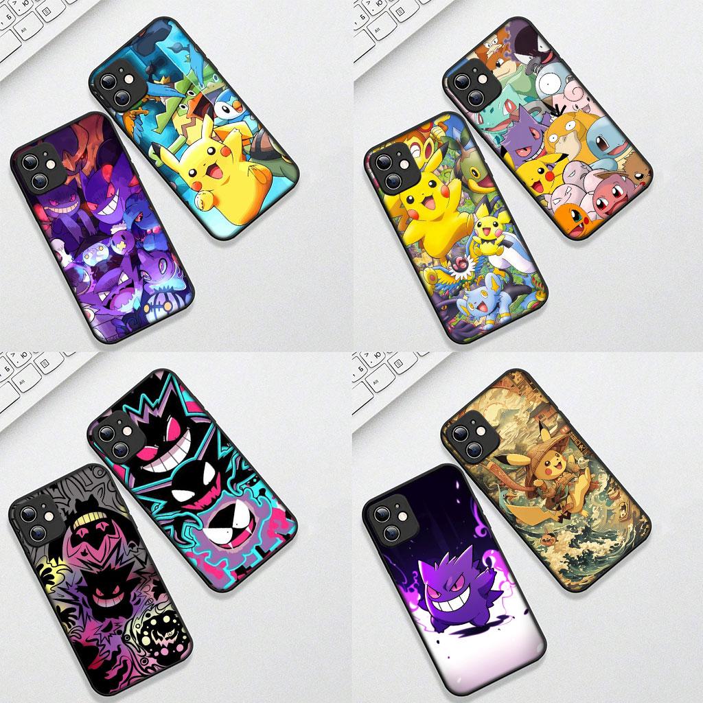 Soft Phone Cover for Xiaomi Redmi 15 9A 9C NFC 7A 9T Note 9 8 7 8T 15c A5 Case P-Pokemons GO P-Pikachus Gengar Casing