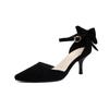 Spring and summer LZD sexy thin high heel large size elegant pointed bow female cool