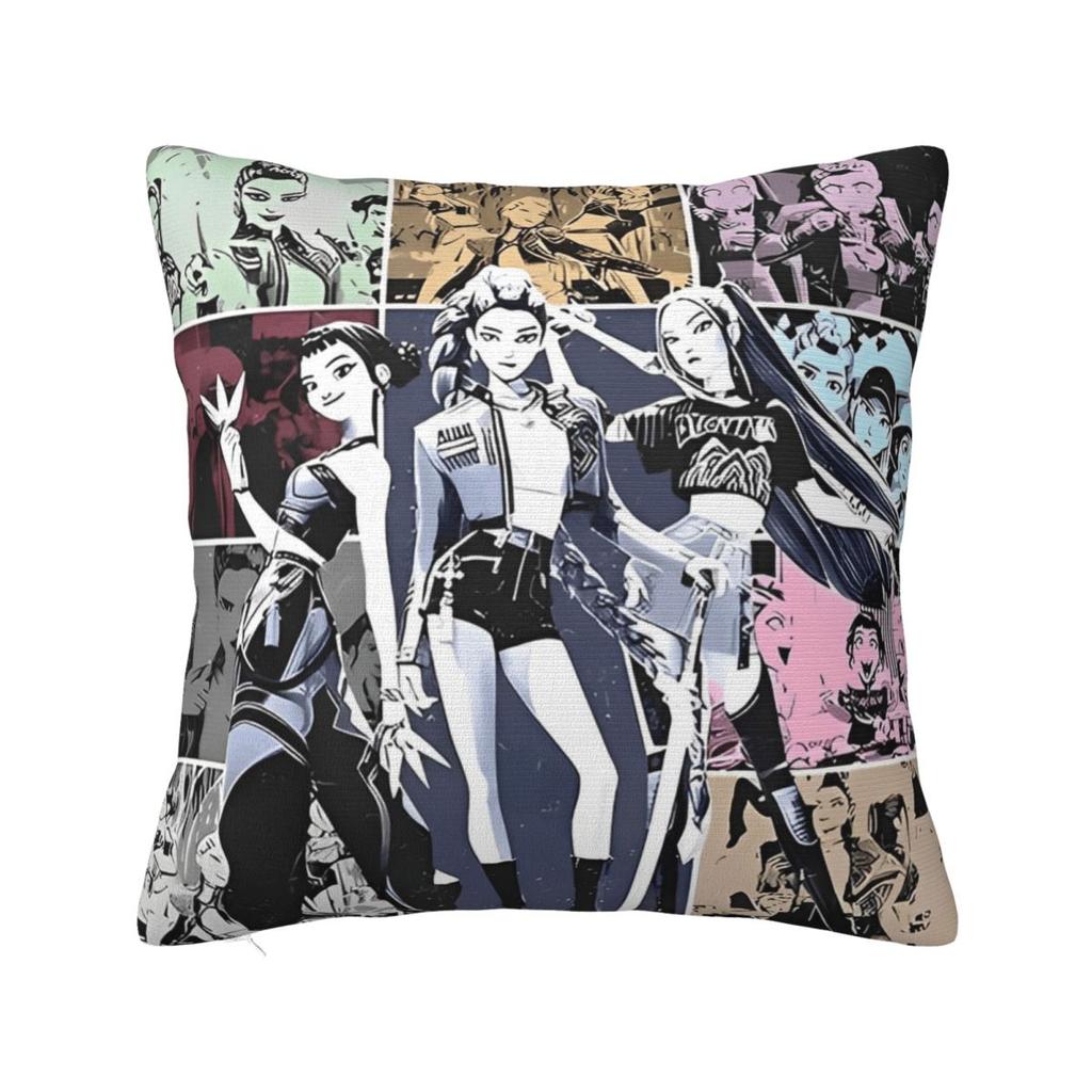 Home Decoration KPop Demon Hunters Huntrix Pillowcases Merch Pillow Cover Zipper Multi-Size