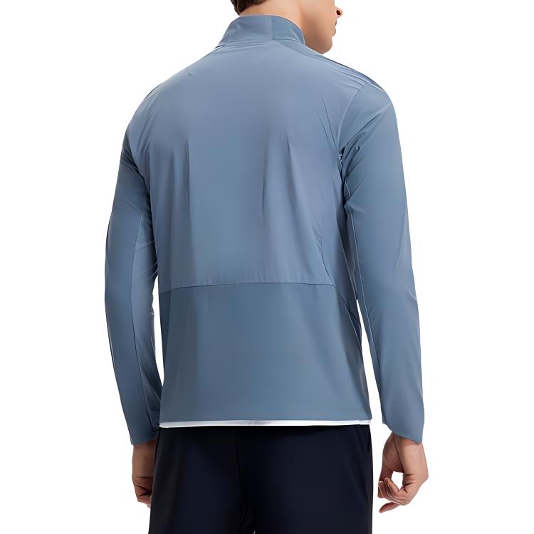Fila Solid Color Stand Collar Knitted Sports Jacket Men Jackets Blue A11M321507F-DB
