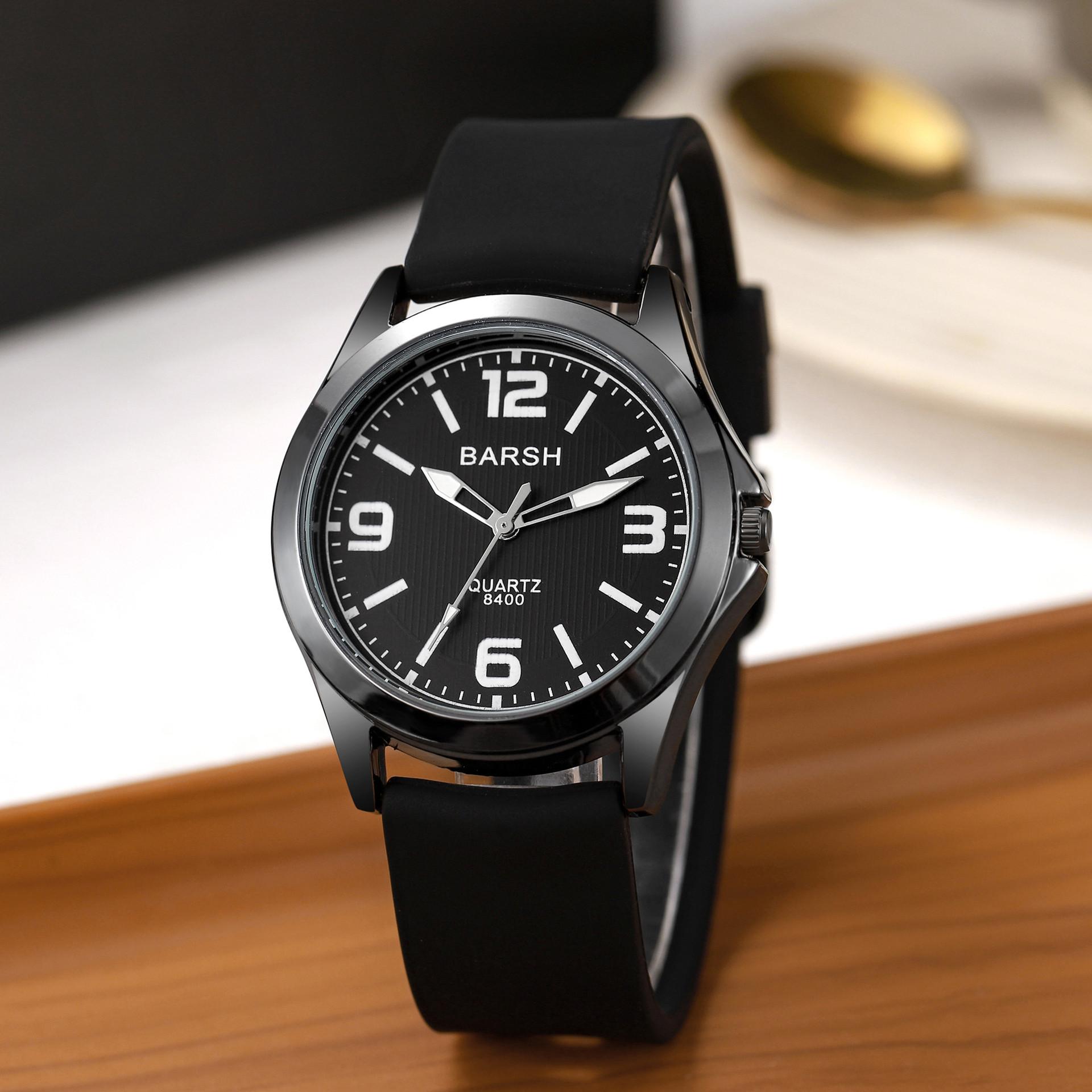 Men s Quartz Watch Fashion Simple Sports Silicon Band Quartz Watches for Men Watch Student Wristwatch Relógios Masculino чёрный