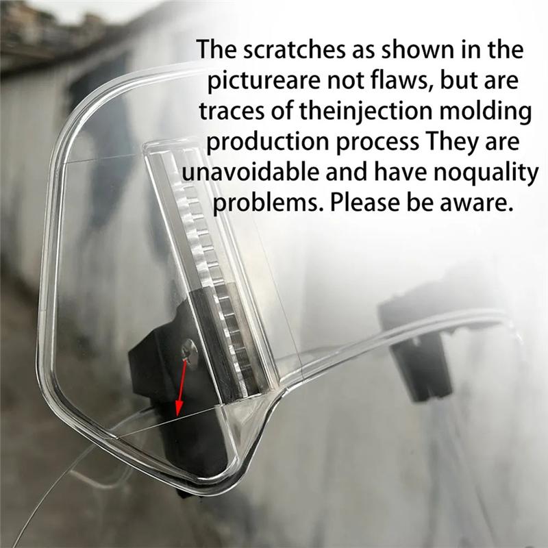 ABLZ-Motorcycle Deflector Extension Adjustable Spoiler Deflector For BMW KAWASAKI HONDA SUZUKI 36X14cm Transparent